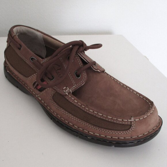 Clarks XTR Lite Mens Tan Nubuck Lace-up Active Casual Loafer NWOB - Size 7M - Picture 1 of 9